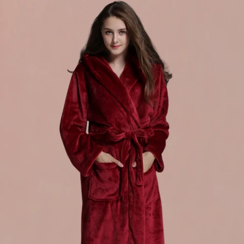Peignoir Femme Rouge Capuche