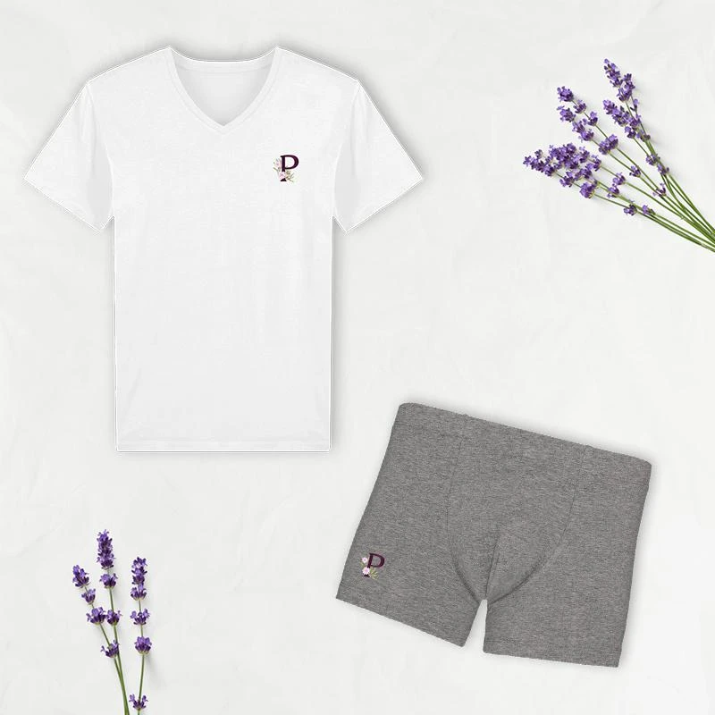 T-Shirt Blanc Col En V Homme – Image 4