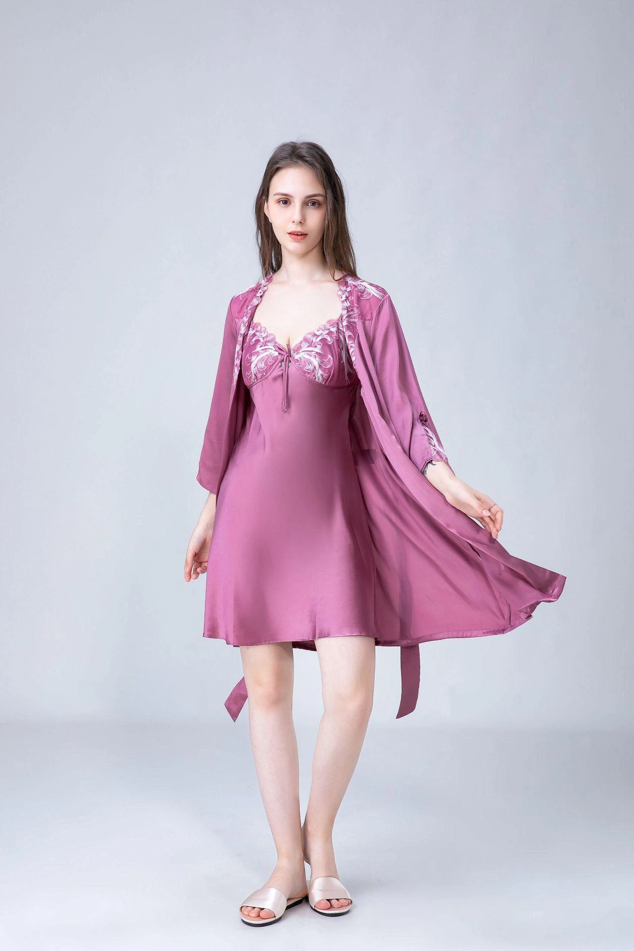 Ensemble Soie Violet – Image 3