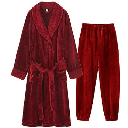 Peignoir De Bain Femme Rouge – Image 2