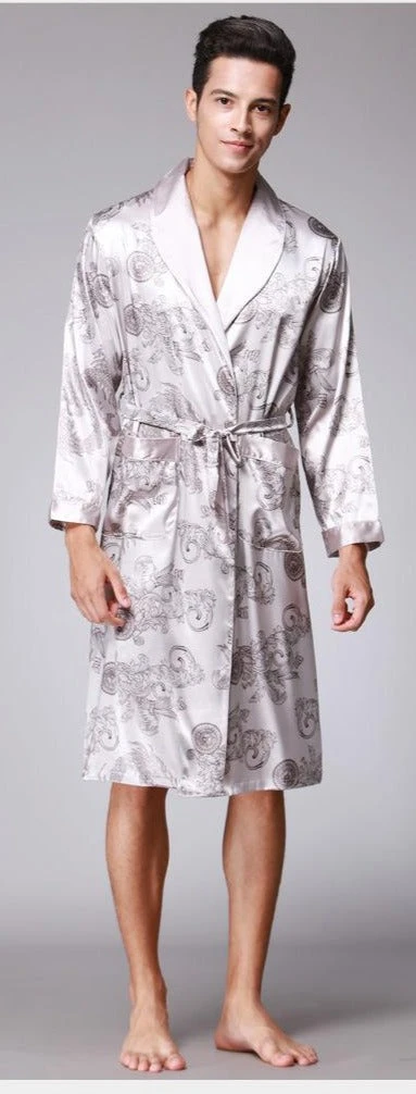 Robe De Chambre Homme Satin – Image 3