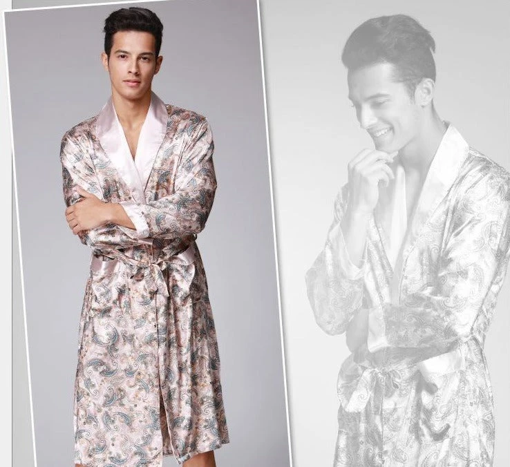 Peignoir Satin Homme Kimono – Image 2