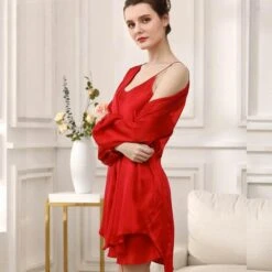 Kimono Soie Rouge (et Nuisette)