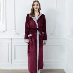 Peignoir De Bain Femme Bordeaux