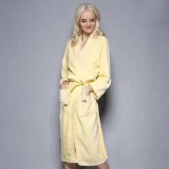 Peignoir Éponge Jaune