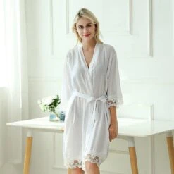 Peignoir Femme Coton Court