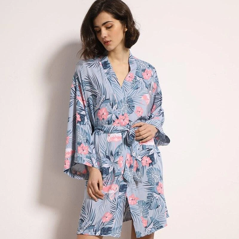 Peignoir Satin Kimono