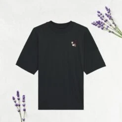 Haut Noir Oversize Femme Coton