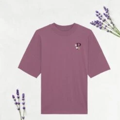 Haut Violet Oversize Femme Coton