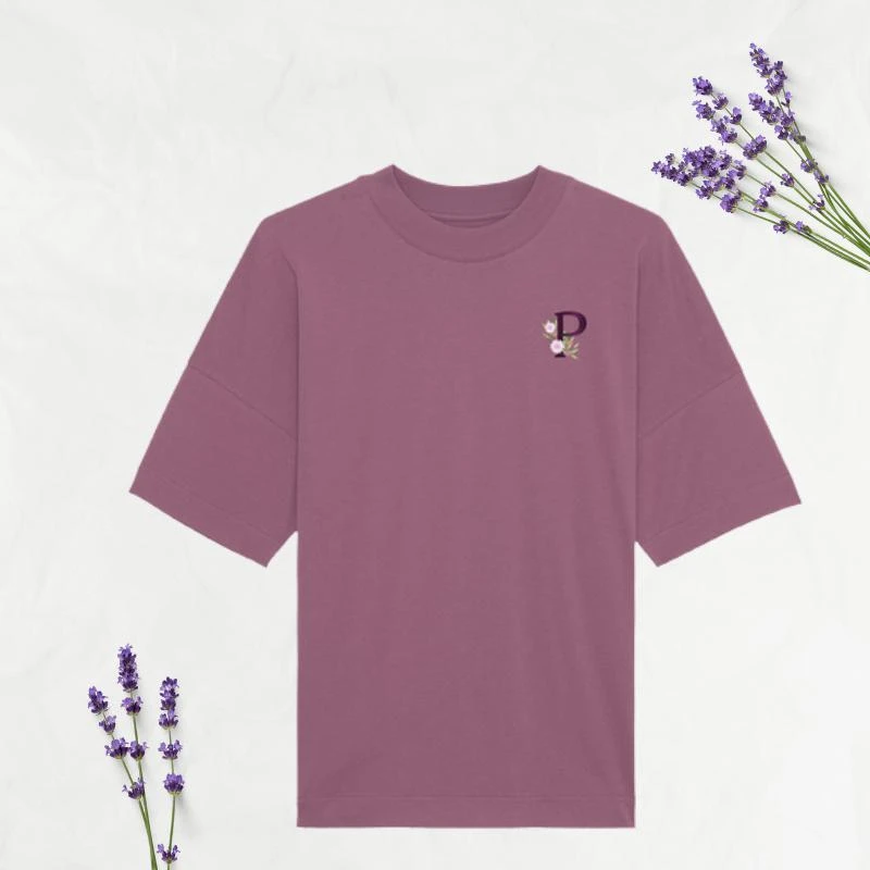 Haut Violet Oversize Femme Coton