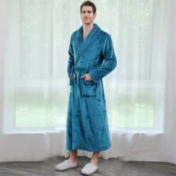 Peignoir Bleu Turquoise