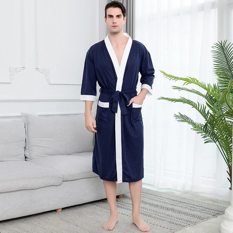 Peignoir Court Coton Homme – Image 2
