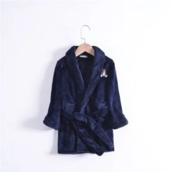 Peignoir Polaire Enfant Bleu Marine