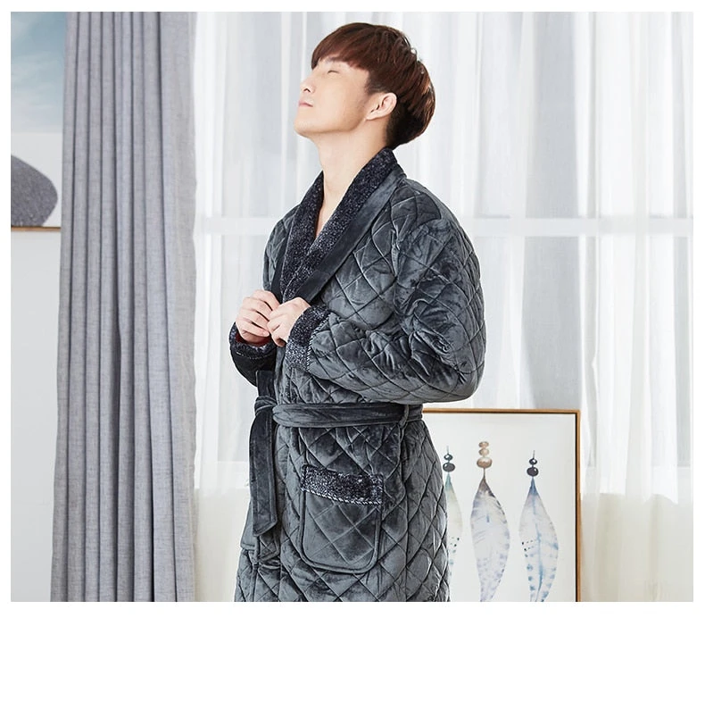 Peignoir De Bain Homme Épais – Image 5