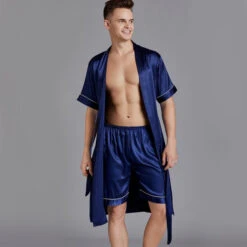 Pyjama Short Satin Homme