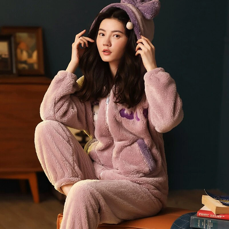 Pyjama Pilou Femme à Capuche – Image 4