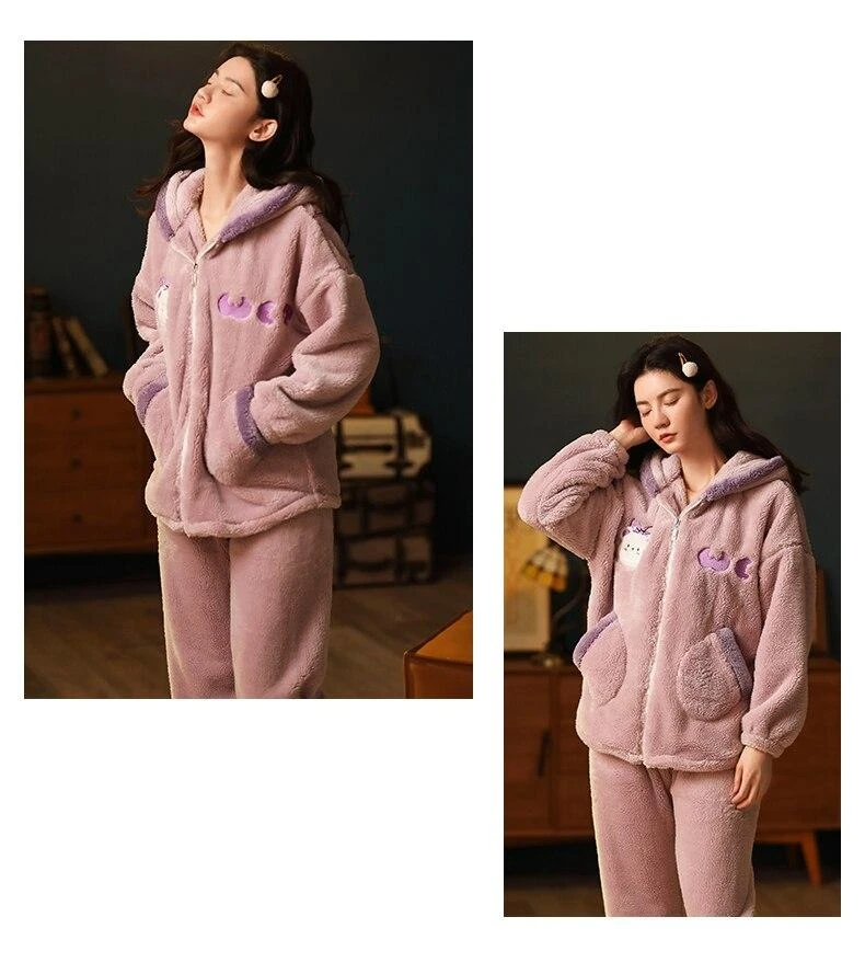 Pyjama Pilou Femme à Capuche – Image 6