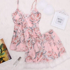 Le Pyjashort Satiné Rose