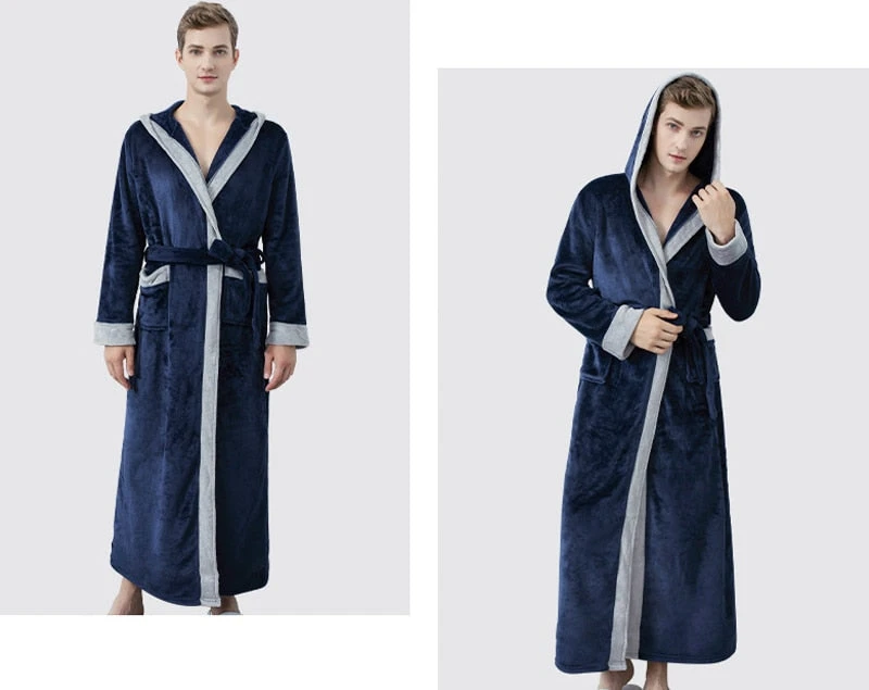 Peignoir Homme Bleu Marine – Image 2