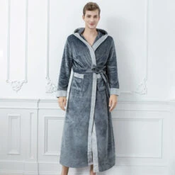Peignoir Homme Gris Anthracite