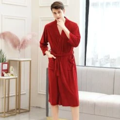 Peignoir Rouge Homme