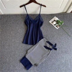 Pyjama Dentelle Bleu