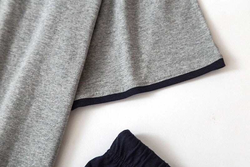 Ensemble Pyjashort Gris – Image 5