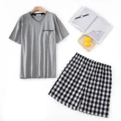 Pyjashort Ă Carreaux Noir